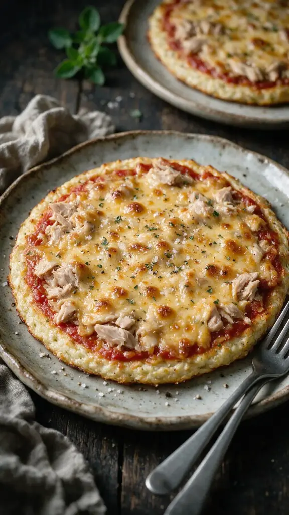 Low Carb Blumenkohl-Thunfisch-Pizza