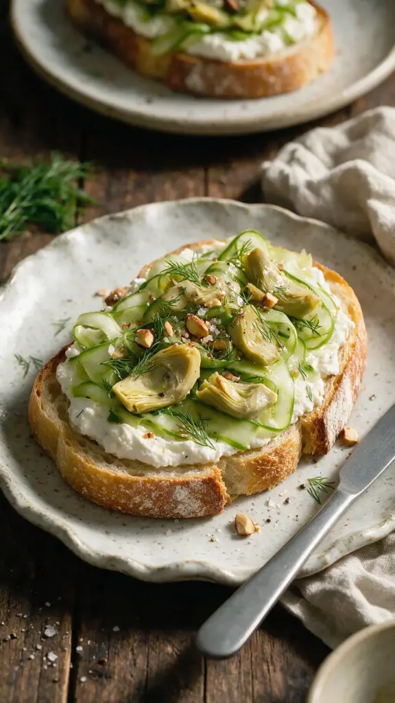 Spargel-Artischocken-Toast
