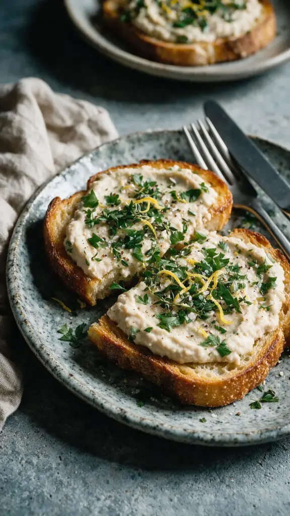 Weißer-Bohnen-Hummus-Toast