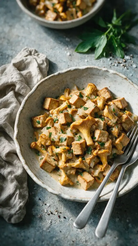 Räuchertofu-Geschnetzeltes