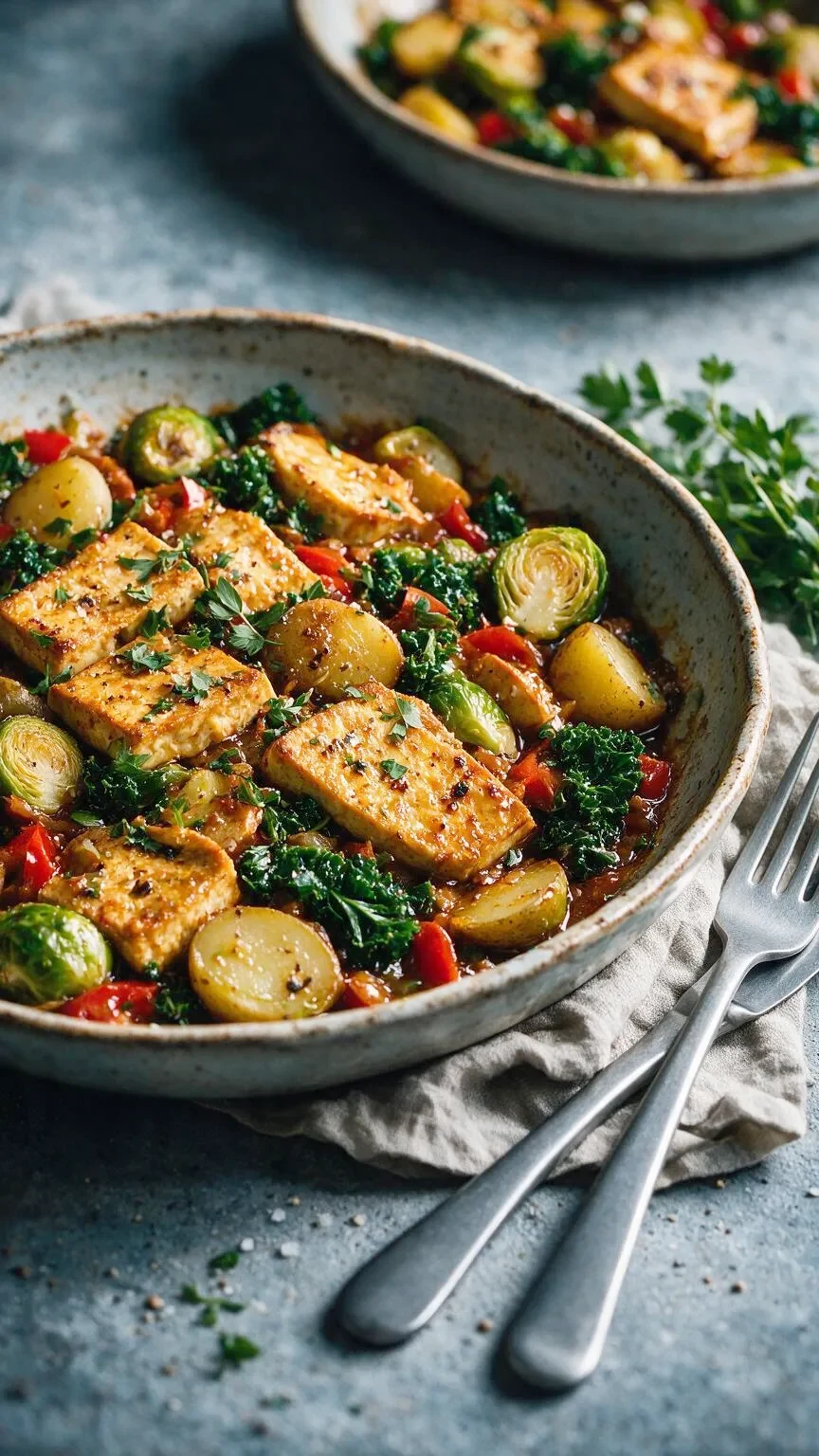 Tofu Hot Pot mit Rosenkohl