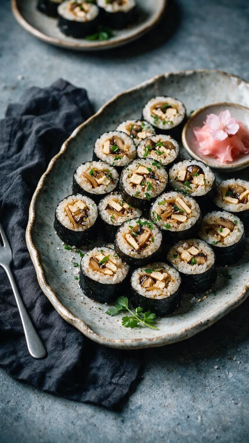 Tofu-Sushi-Rollen
