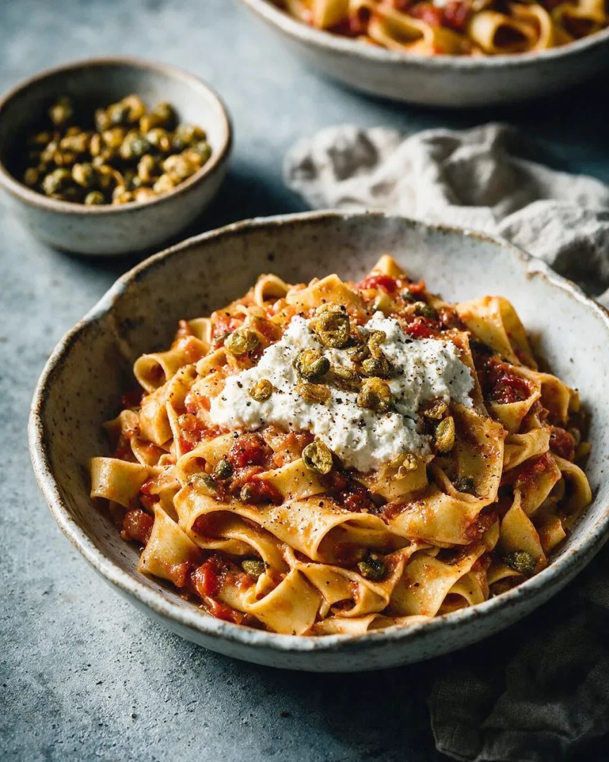 Pappardelle mit gerösteten Tomaten (KI-Illustration)