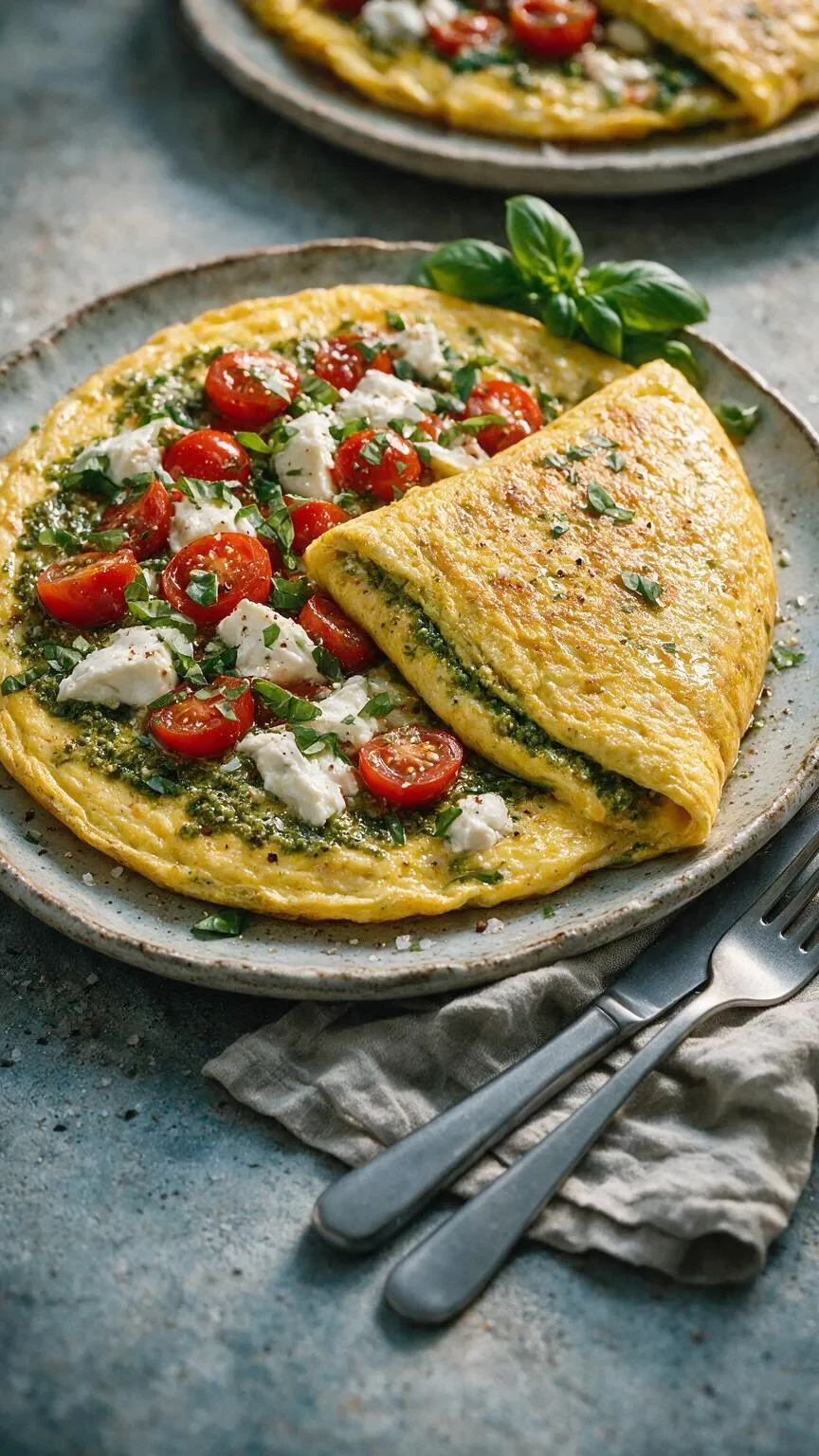 Tomaten-Pesto-Omelett