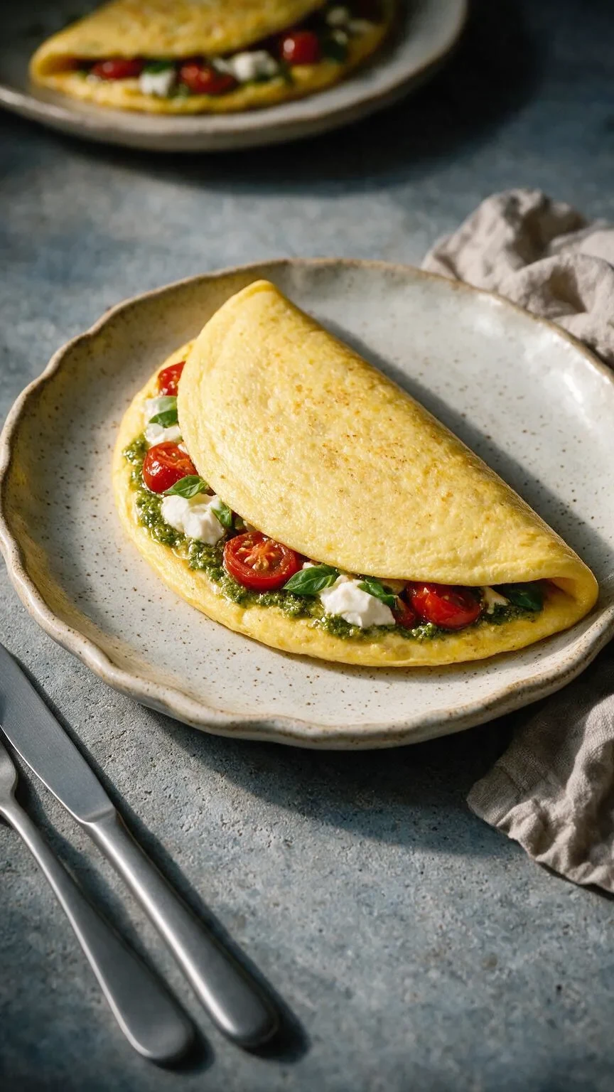 Tomaten-Pesto-Omelett