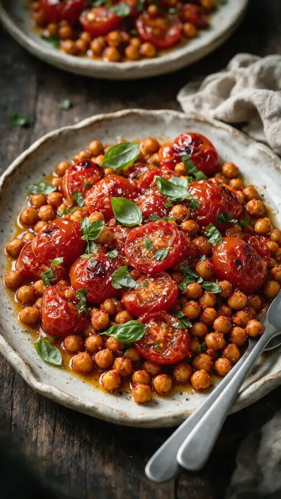 Tomatensalat Harissa-Kichererbsen