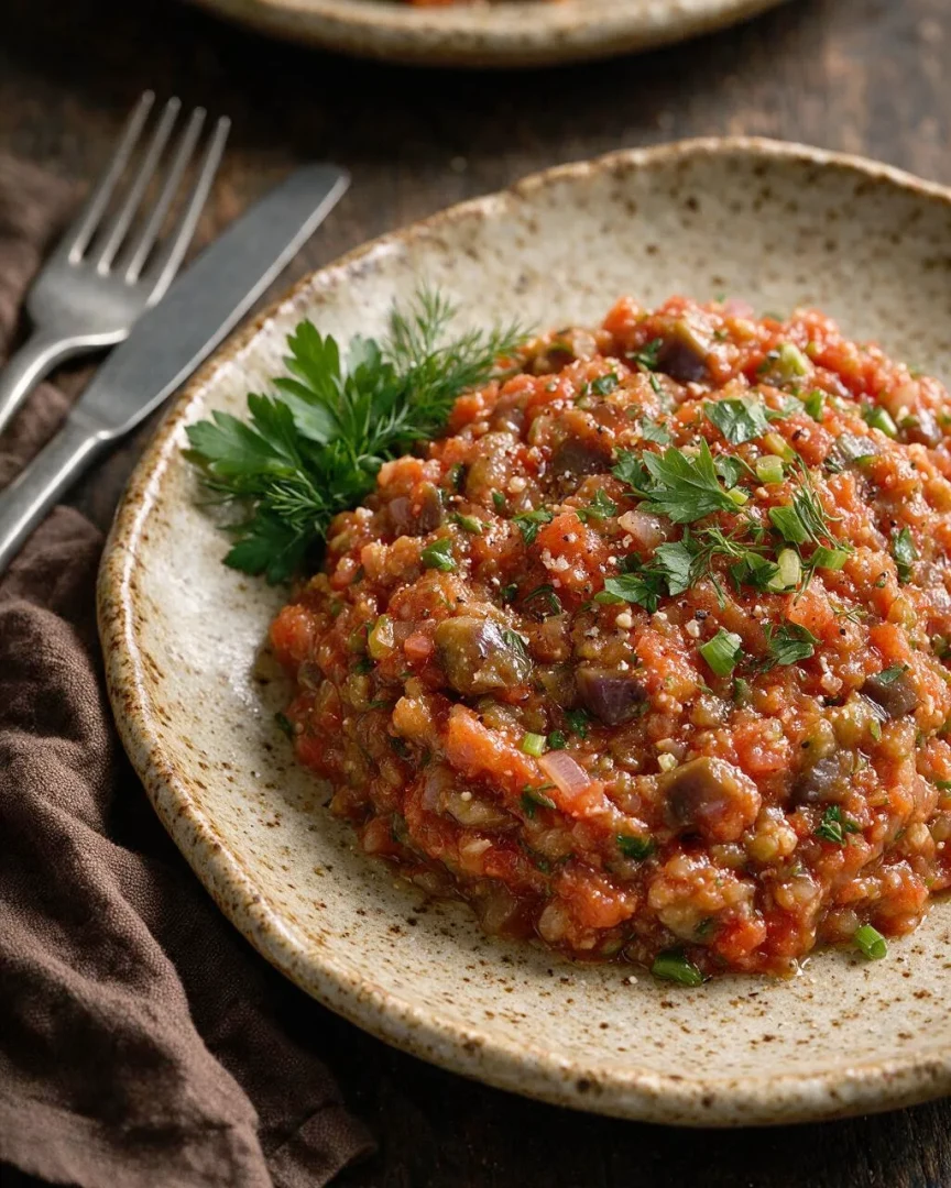 Türkische Auberginen-Meze (KI-Illustration)