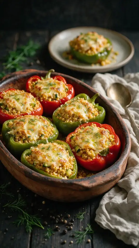 Gefüllte Paprika mit Bulgur
