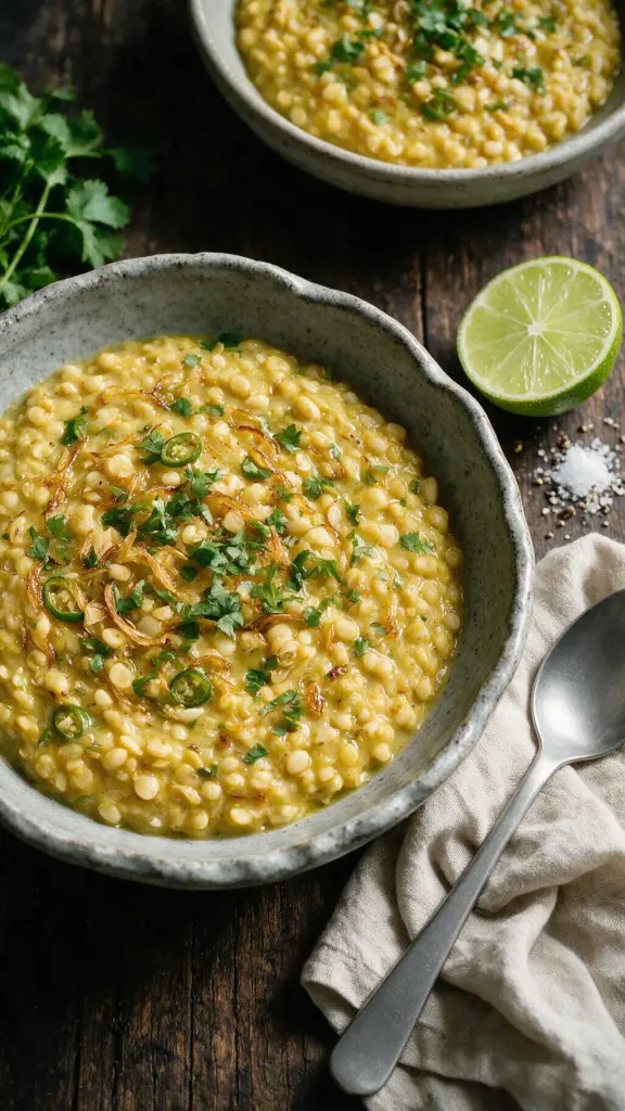 Urad Dal mit Knoblauch und Limette