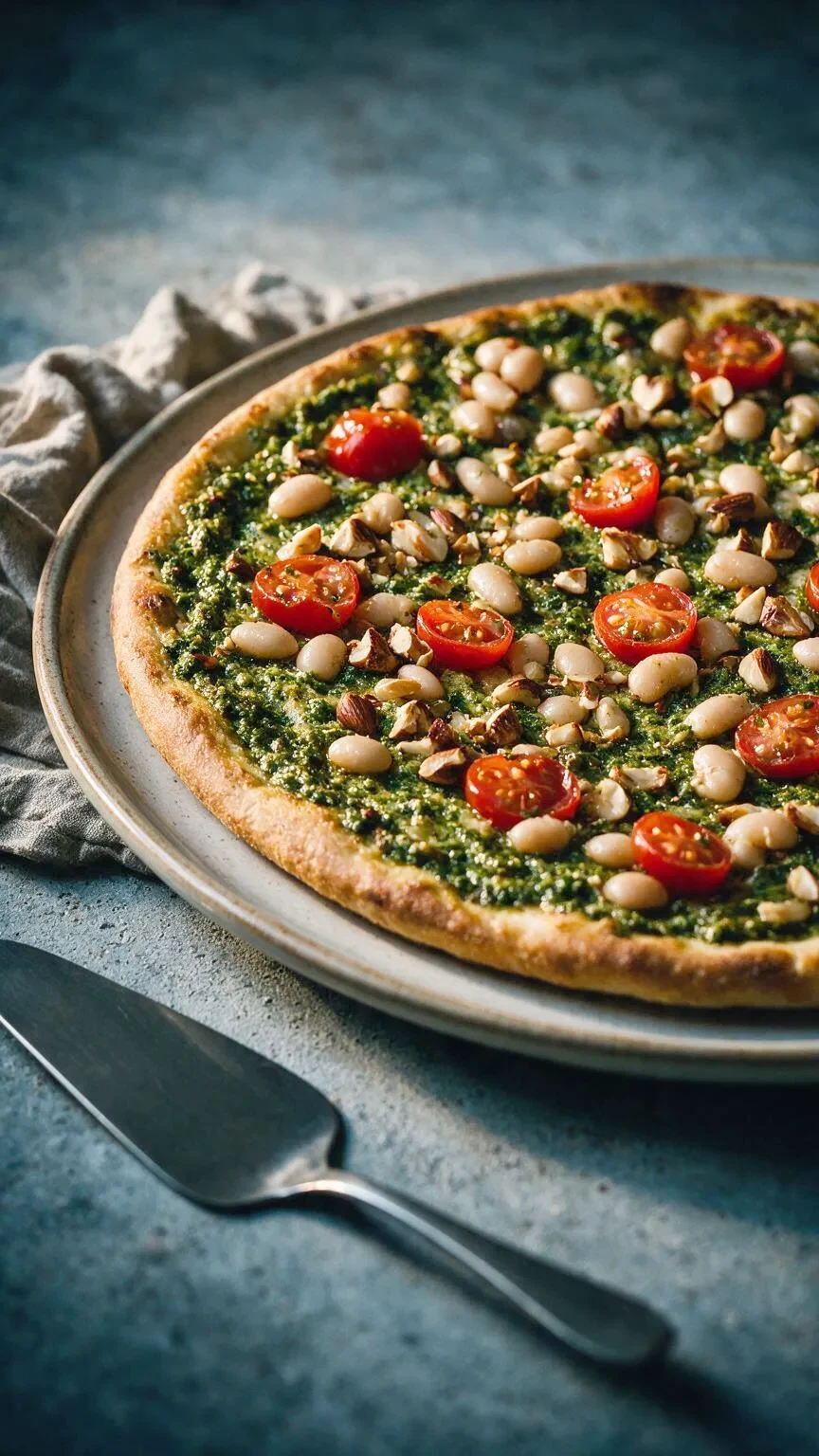 Vegane Pesto-Pizza