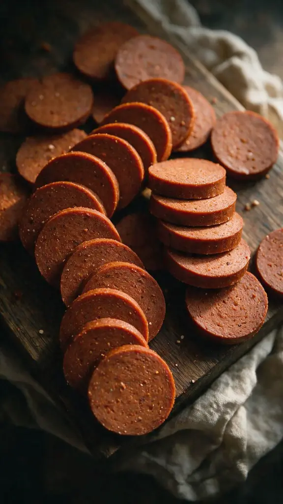 Vegane Seitan-Pepperoni