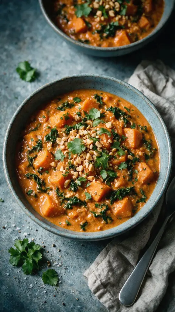 Erdnusseintopf mit Grünkohl