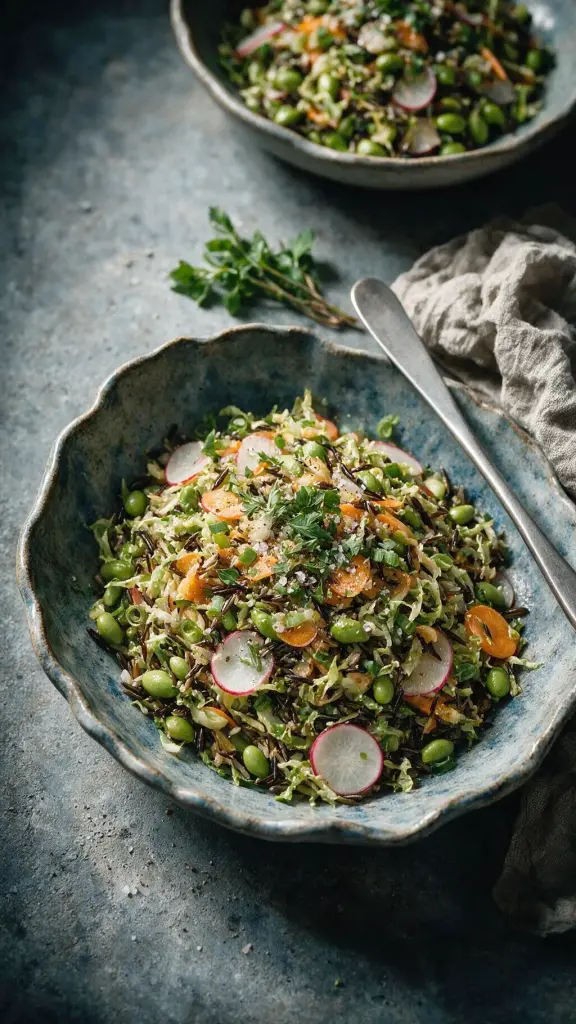 Wildreis-Salat mit Edamame