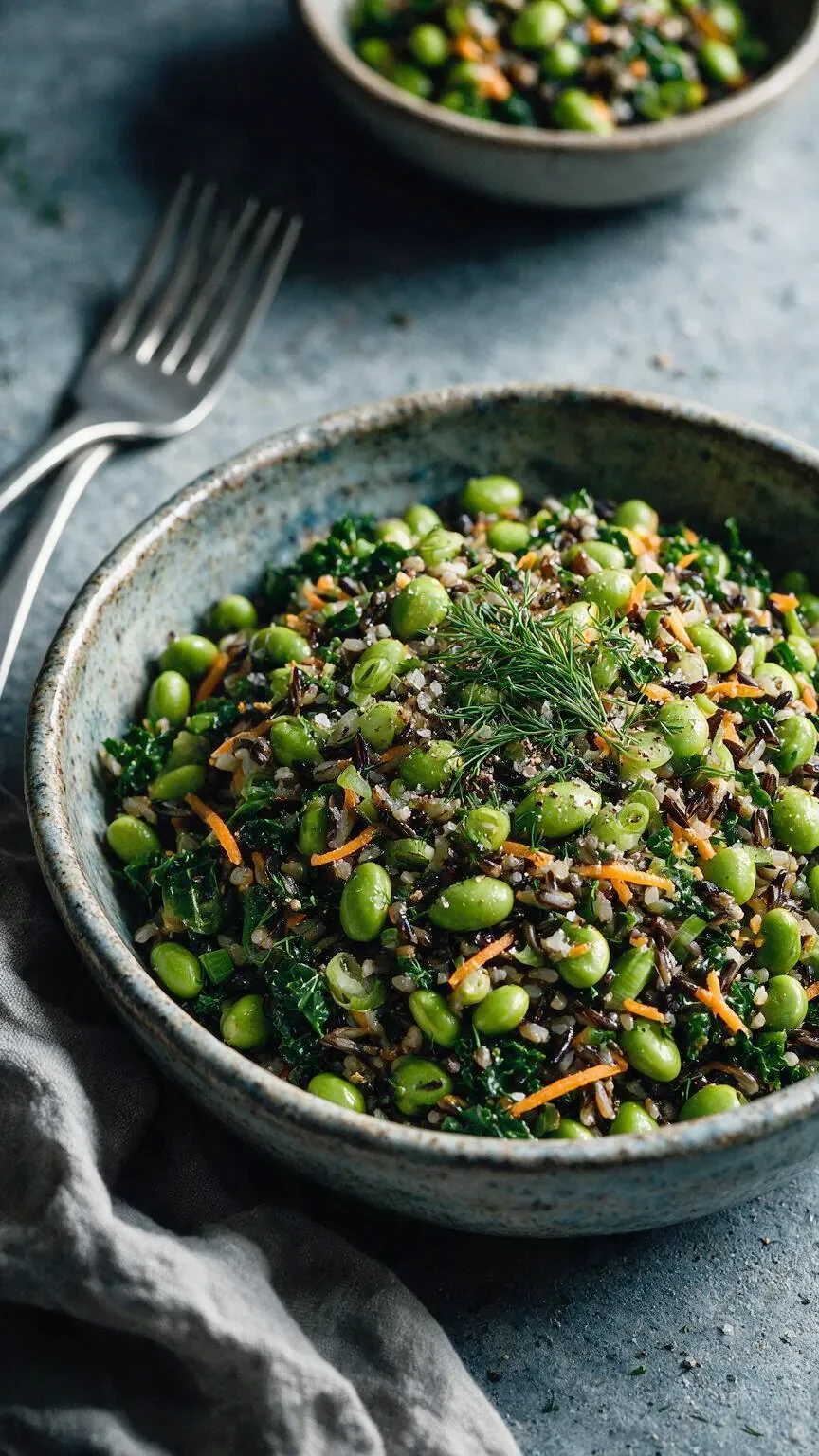 Wildreis-Salat mit Edamame (KI-Illustration)