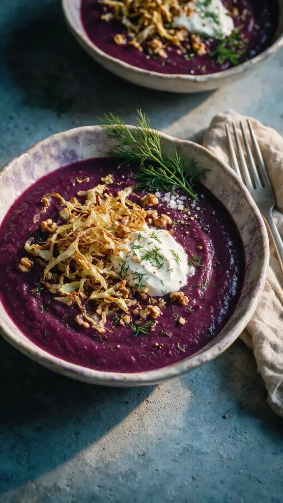Rotkohl-Apfel-Suppe