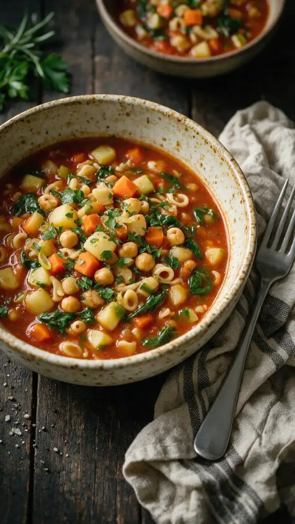Minestrone mit Kichererbsen