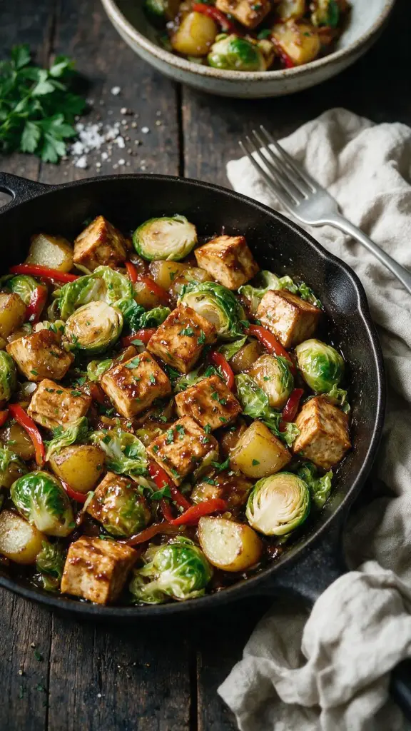 Tofu Hot Pot mit Rosenkohl