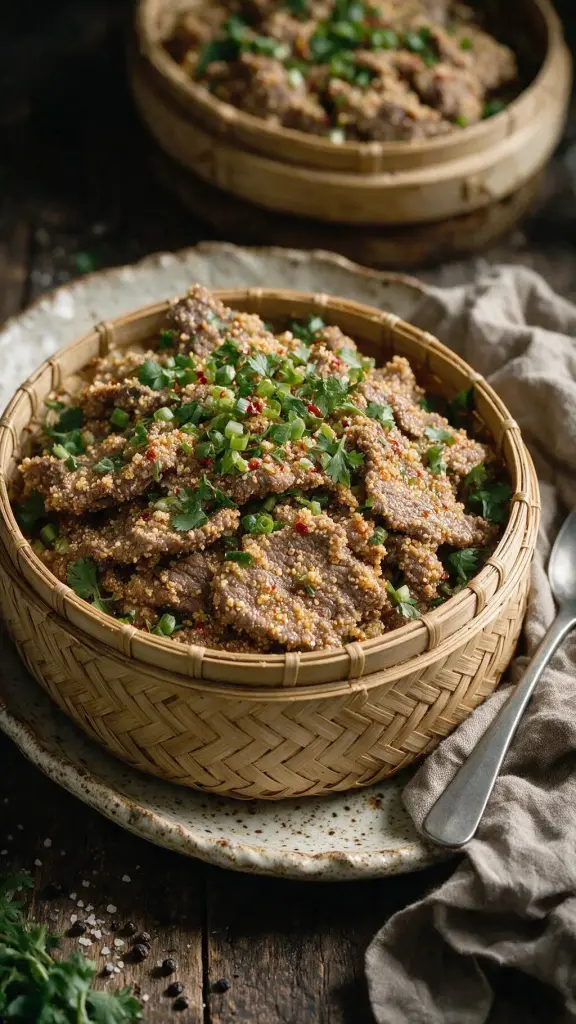 Sichuan-Rindfleisch gedämpft