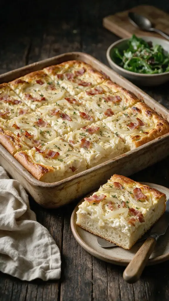 Zwiebelkuchen mit Speck
