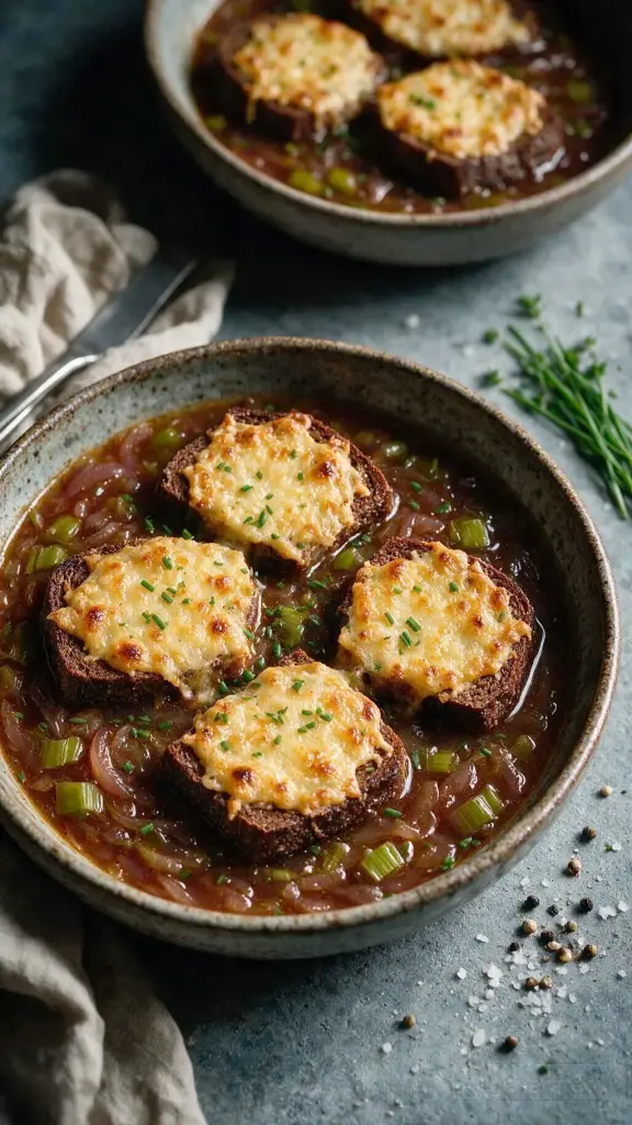 Zwiebelsuppe mit Bier