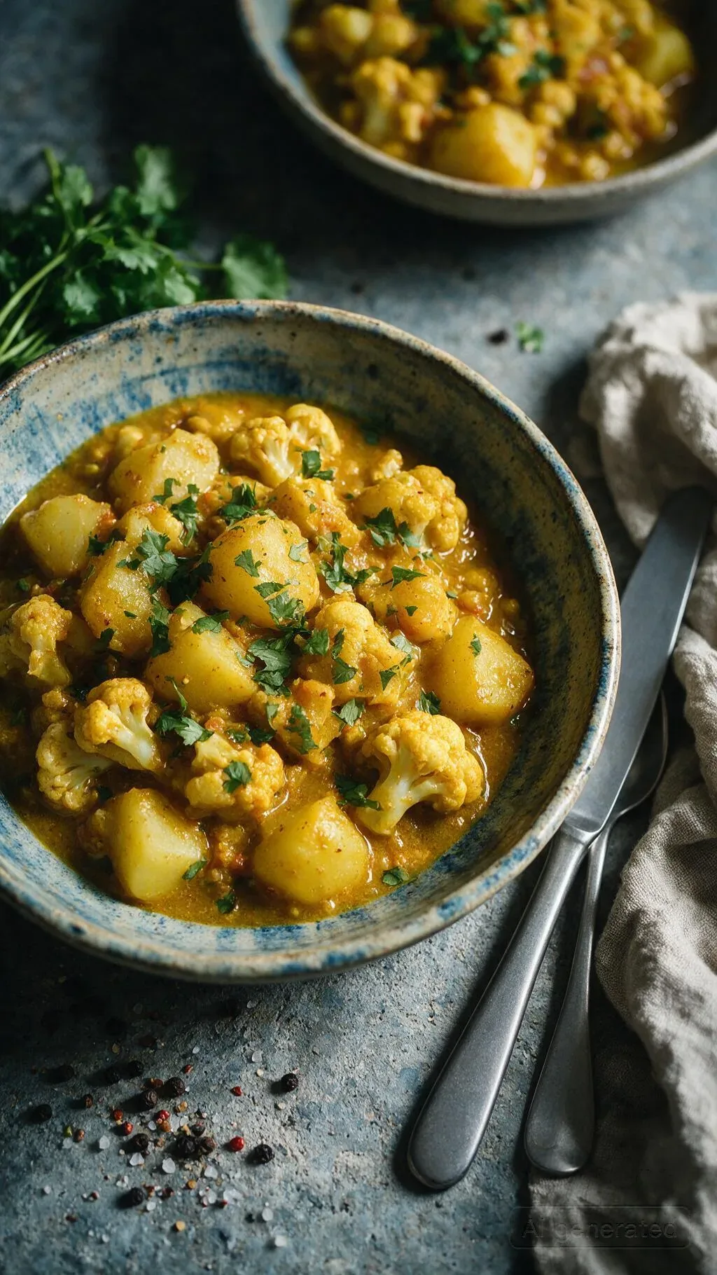 Aloo Gobi mit Tomaten