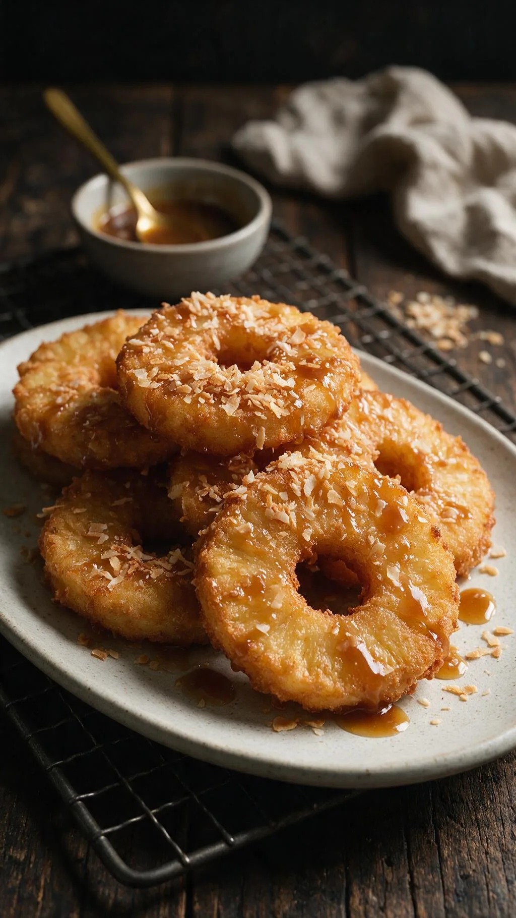 Ananas-Krapfen mit Rum-Karamell