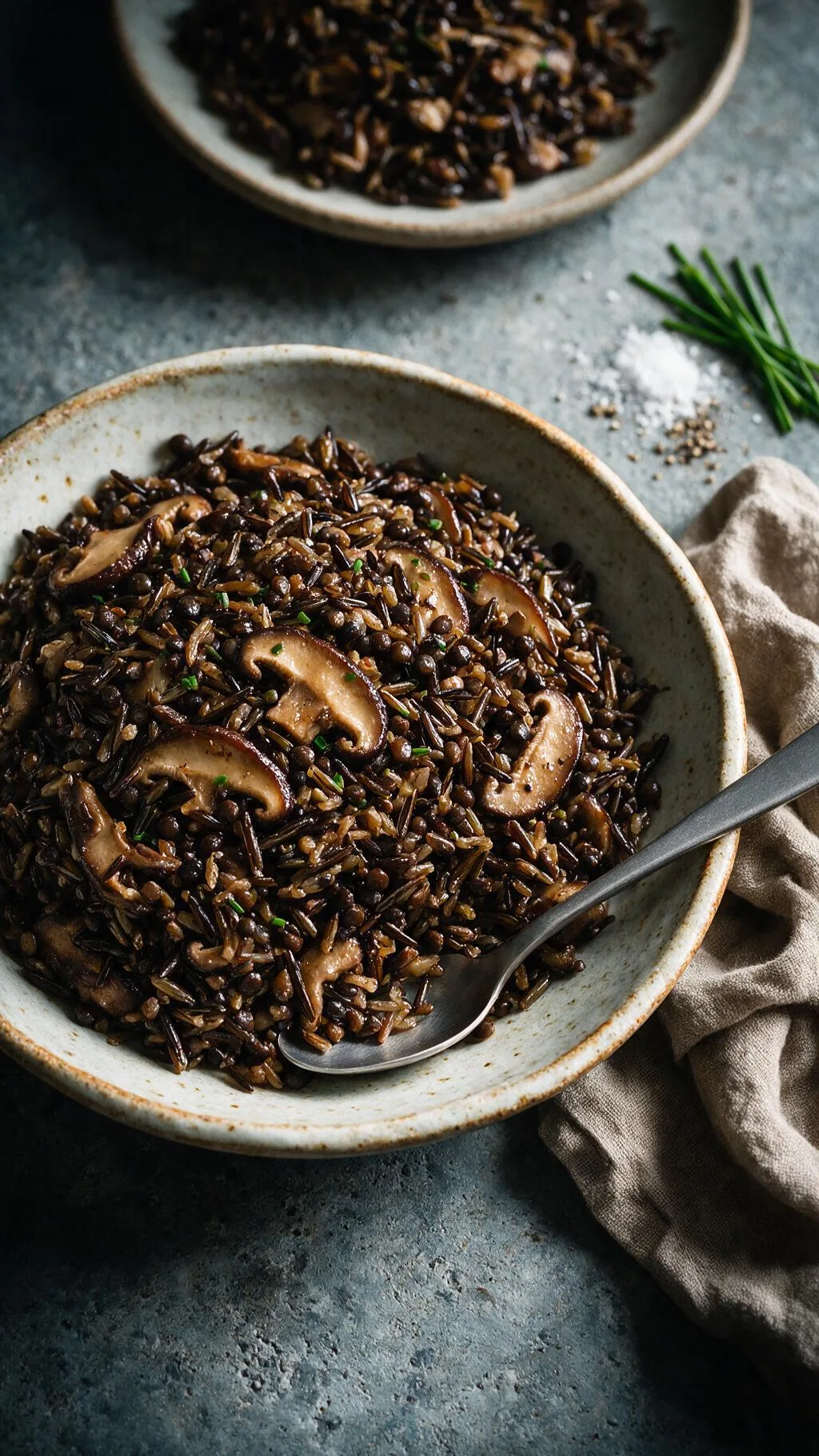 Balsamico-Pilz-Linsen-Wildreis