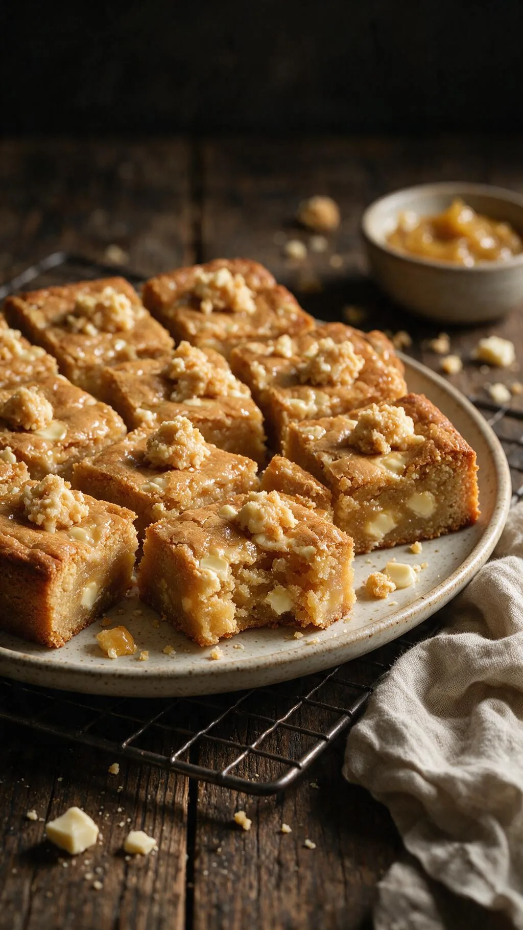 Blondies mit weißer Schokolade