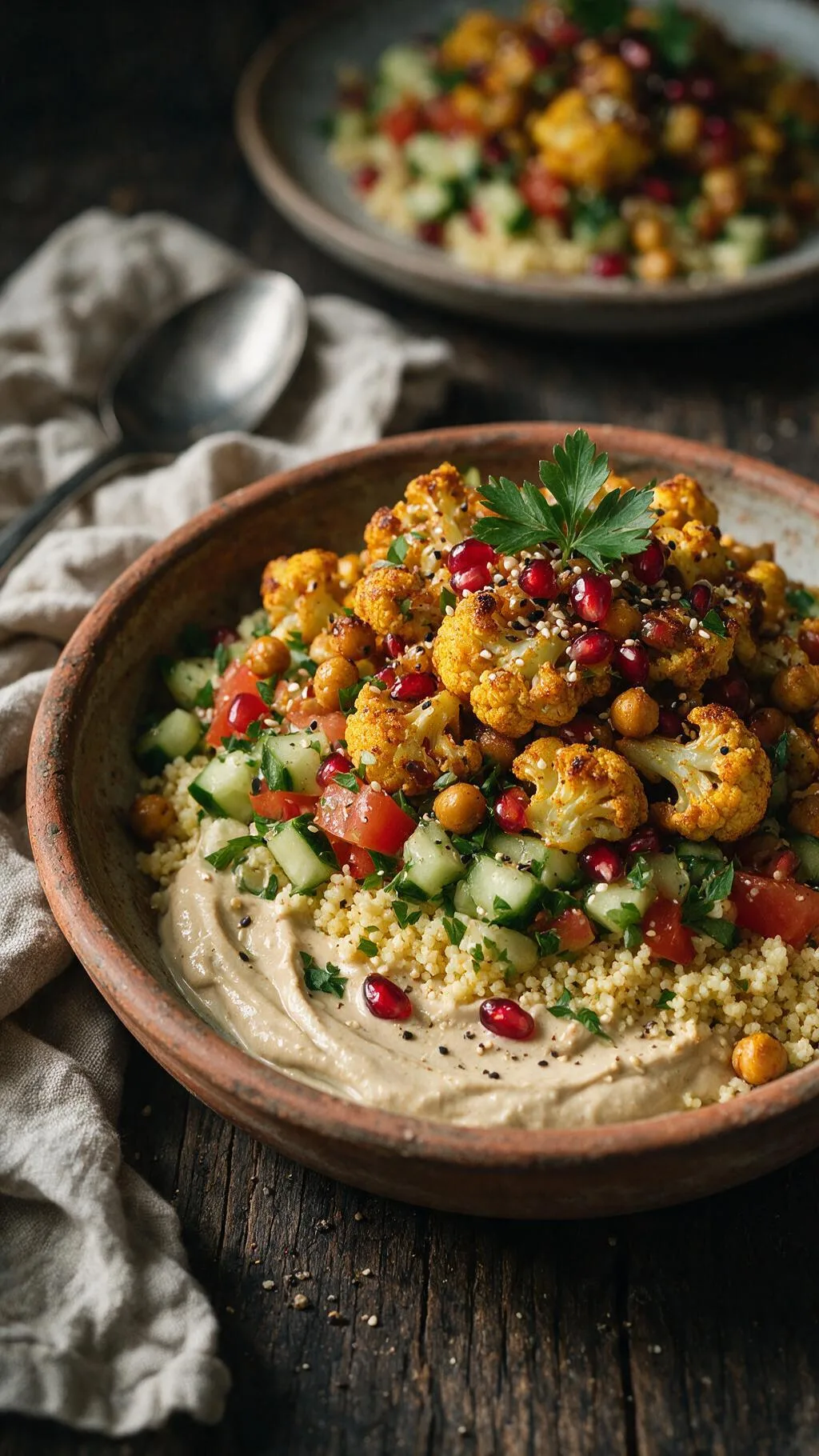 Blumenkohl-Kichererbsen-Bowl