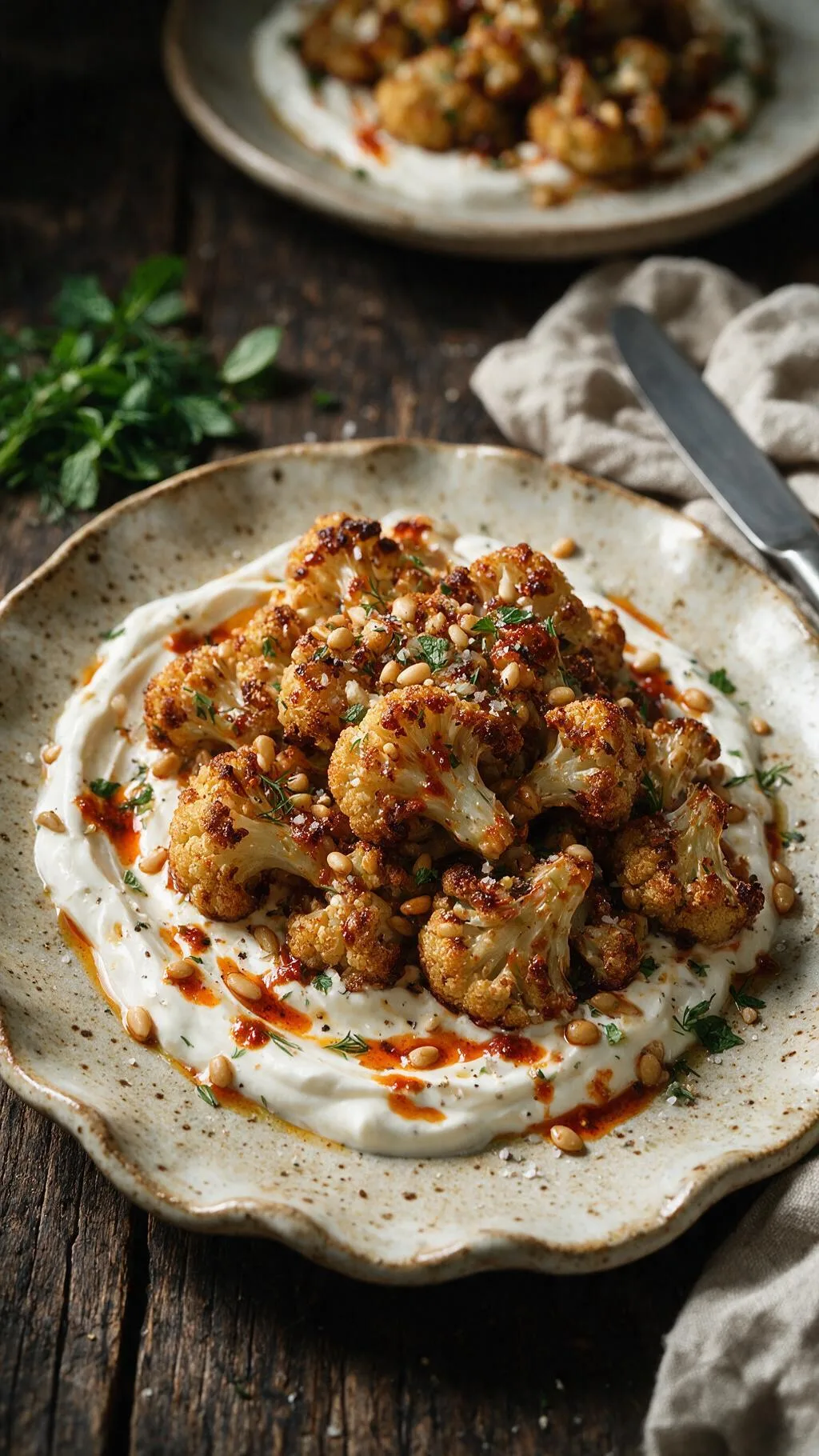 Blumenkohl mit Harissa-Joghurt