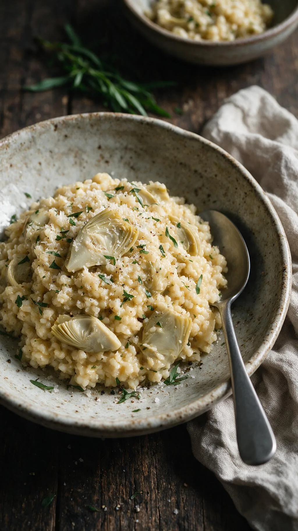Blumenkohl-Risotto mit Artischocken