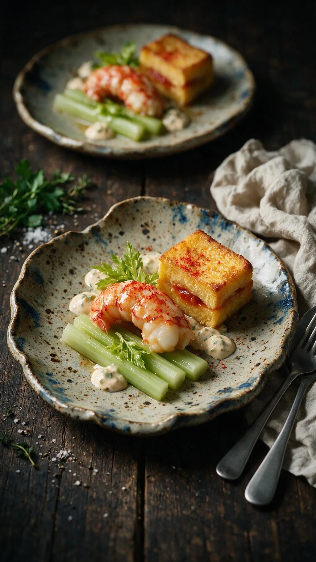 Butterpochierter Hummer mit Brioche
