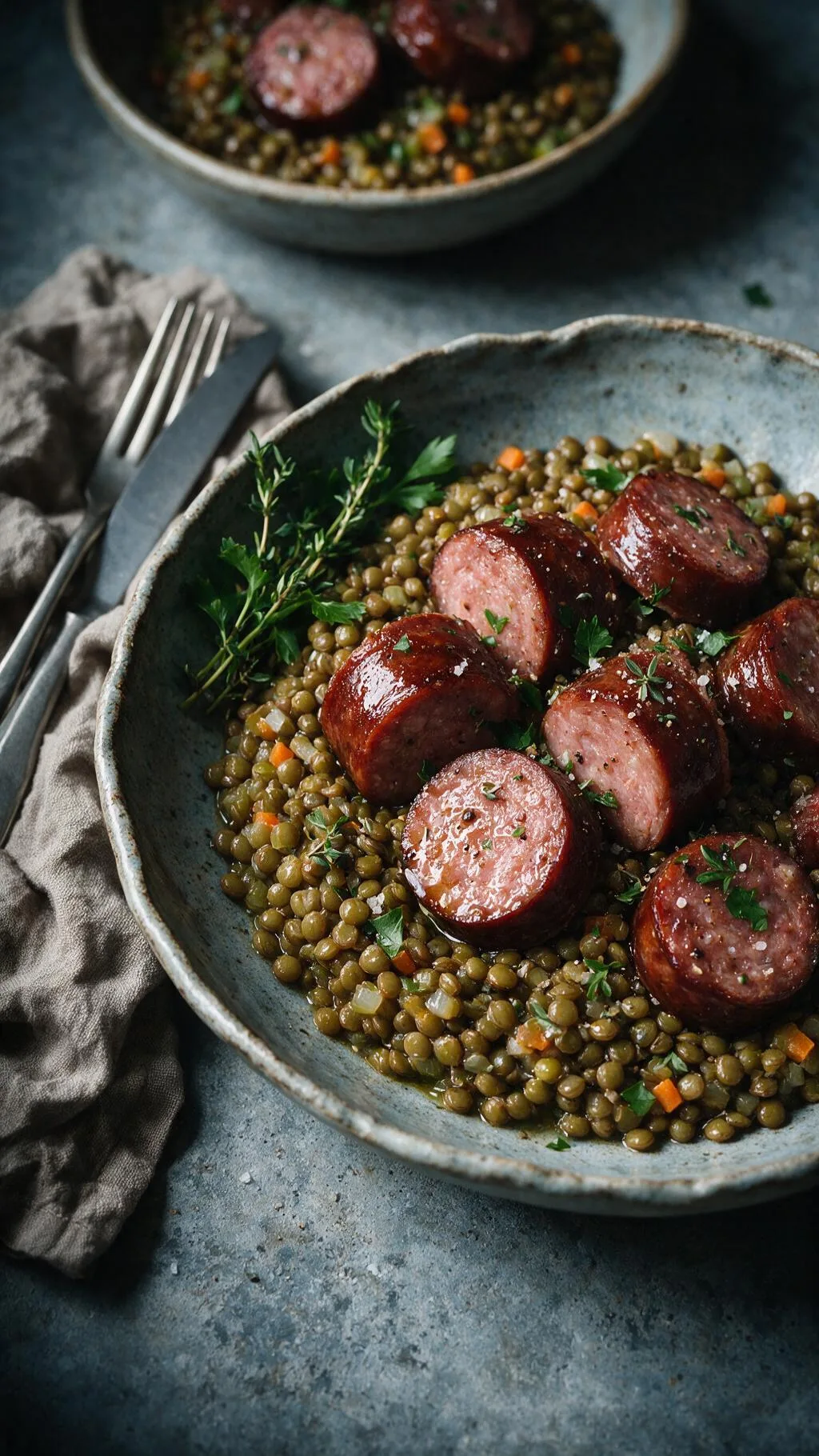 Cotechino mit Linsen
