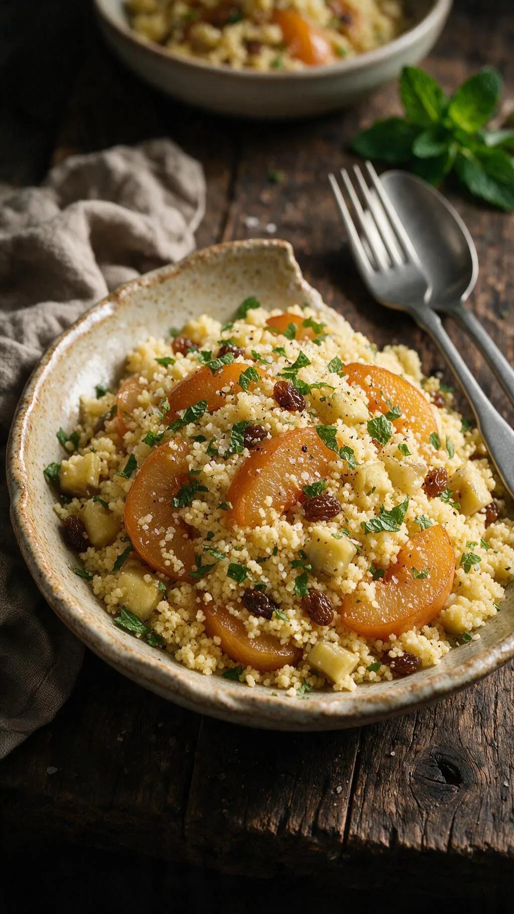 Couscous mit geschmorten Quitten