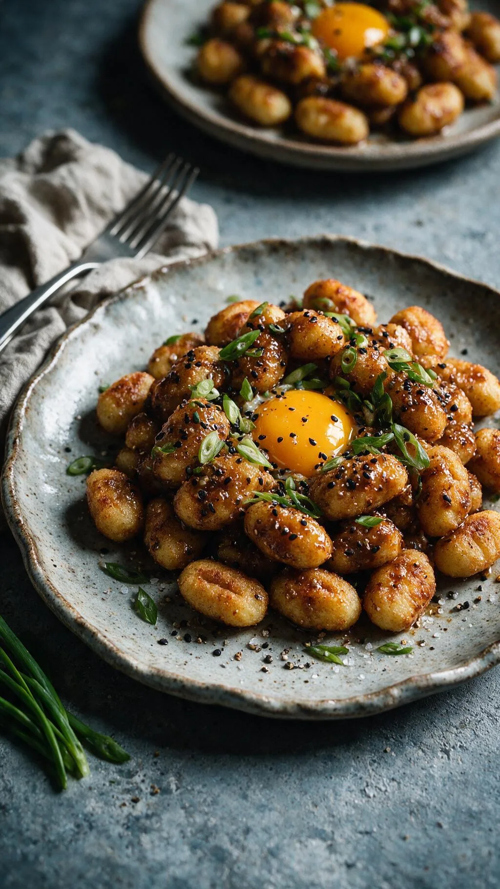Crispy gnocchi met dumplingdressing