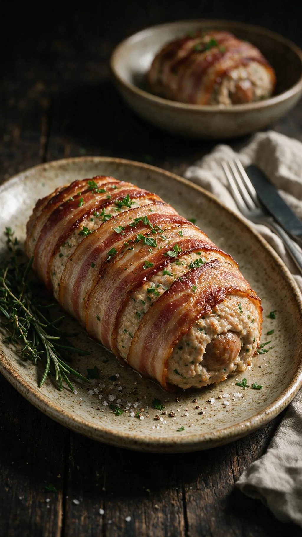 Hackbraten im Speckmantel