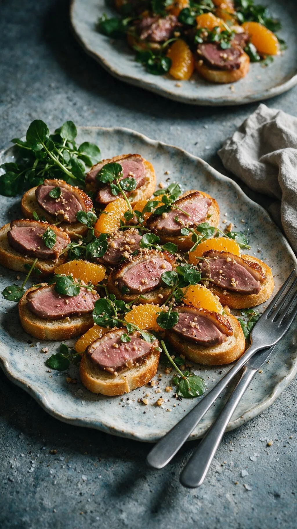 Entenbrust mit Orangen-Salat