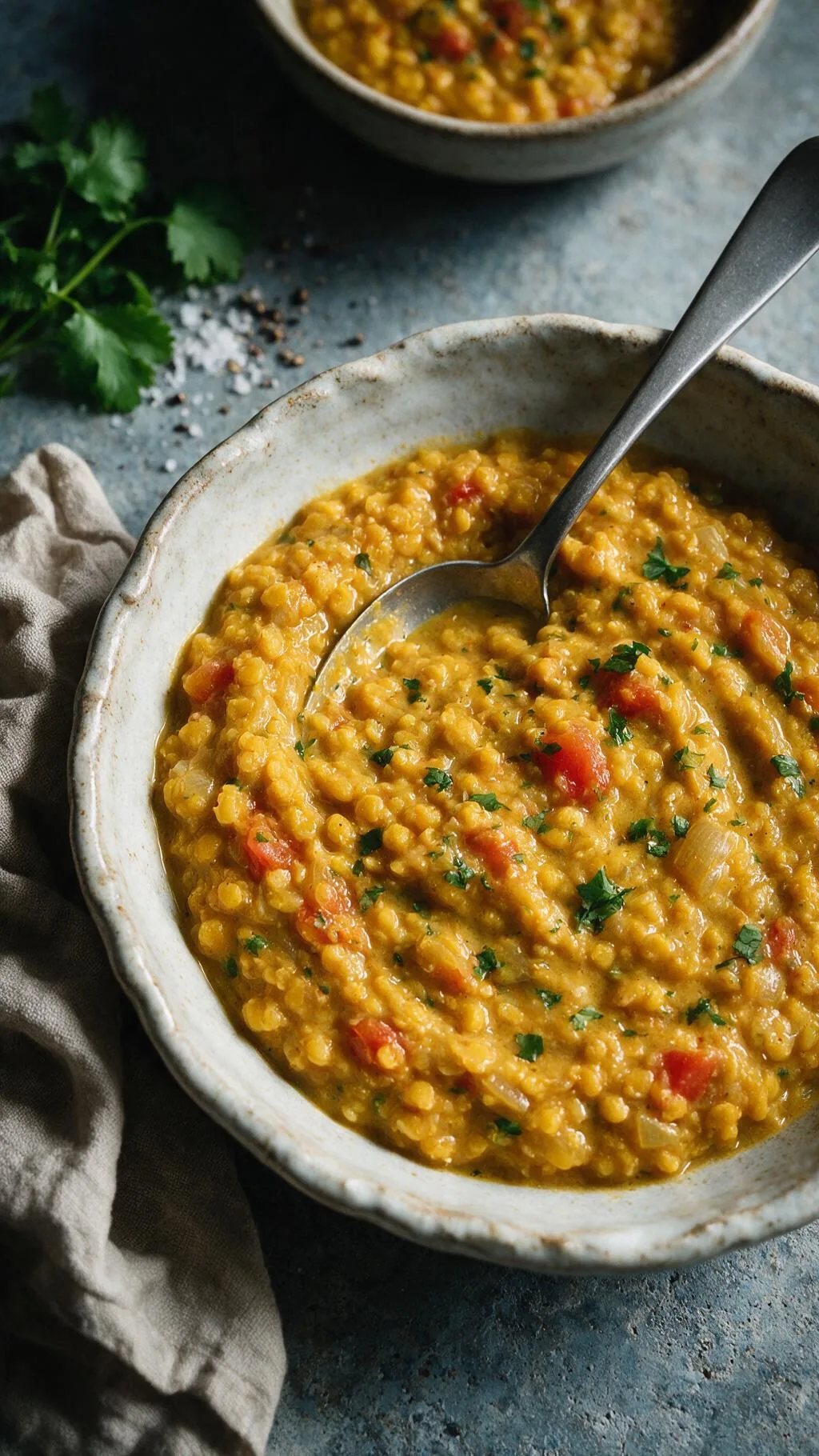 Erbsen-Dal mit Zwiebel & Knoblauch