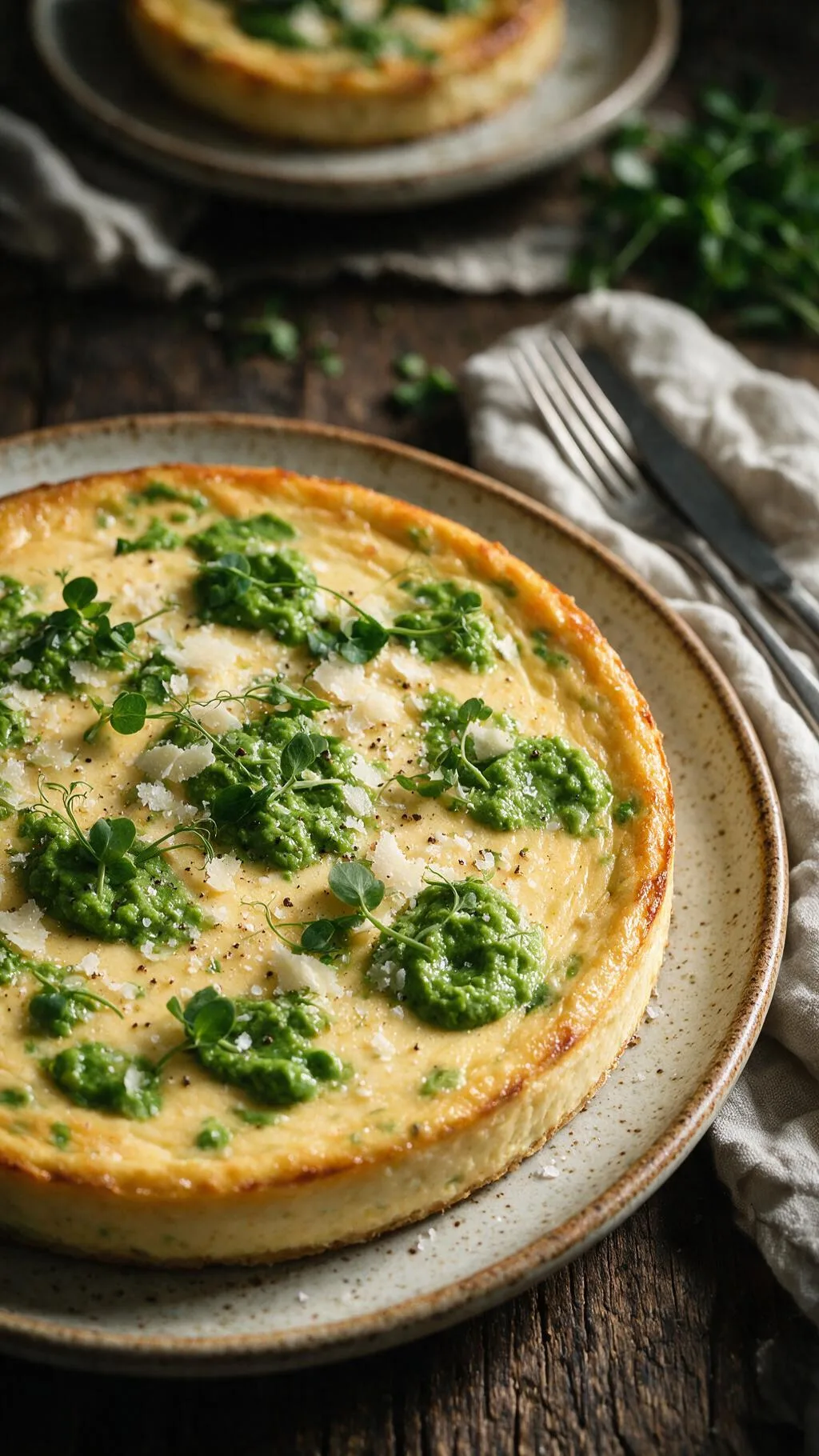 Erbsen-Tarte mit Pecorino