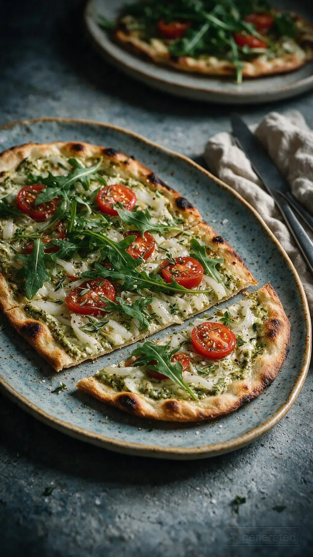 Flammkuchen Pesto & Tomate