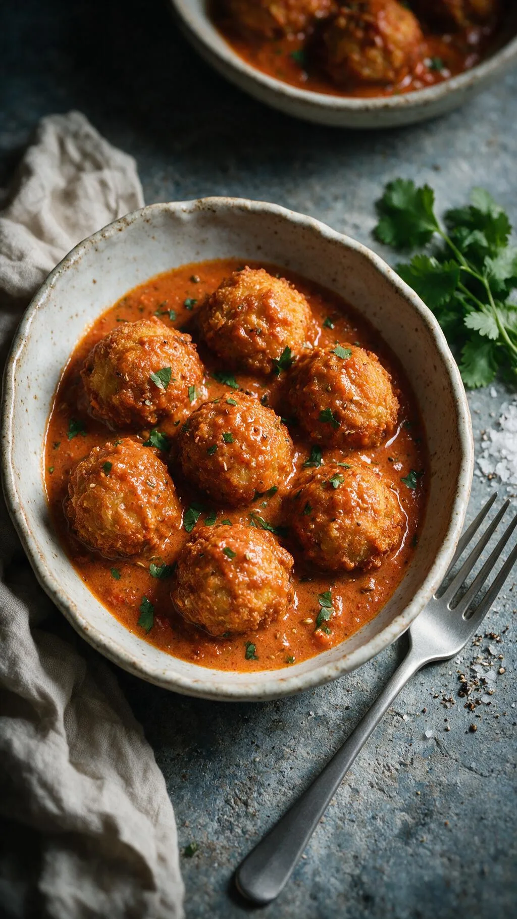 Frittierte Linsen-Kohl-Klößchen
