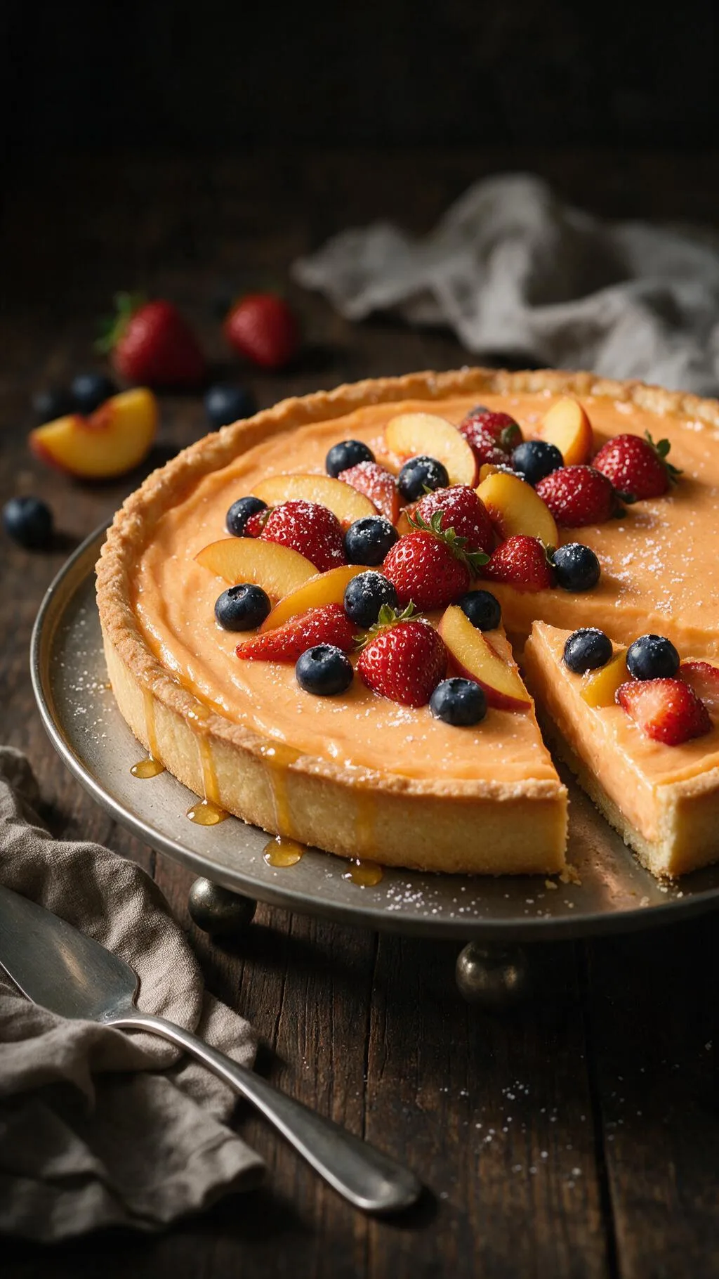 Fruchttarte mit Orangencreme