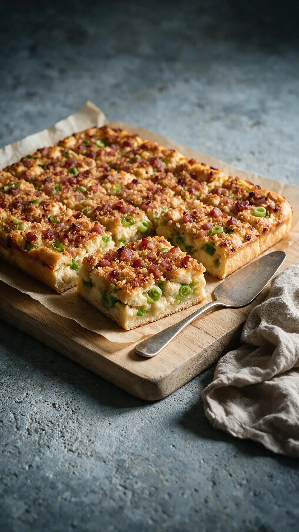 Frühlingszwiebel-Speck-Kuchen