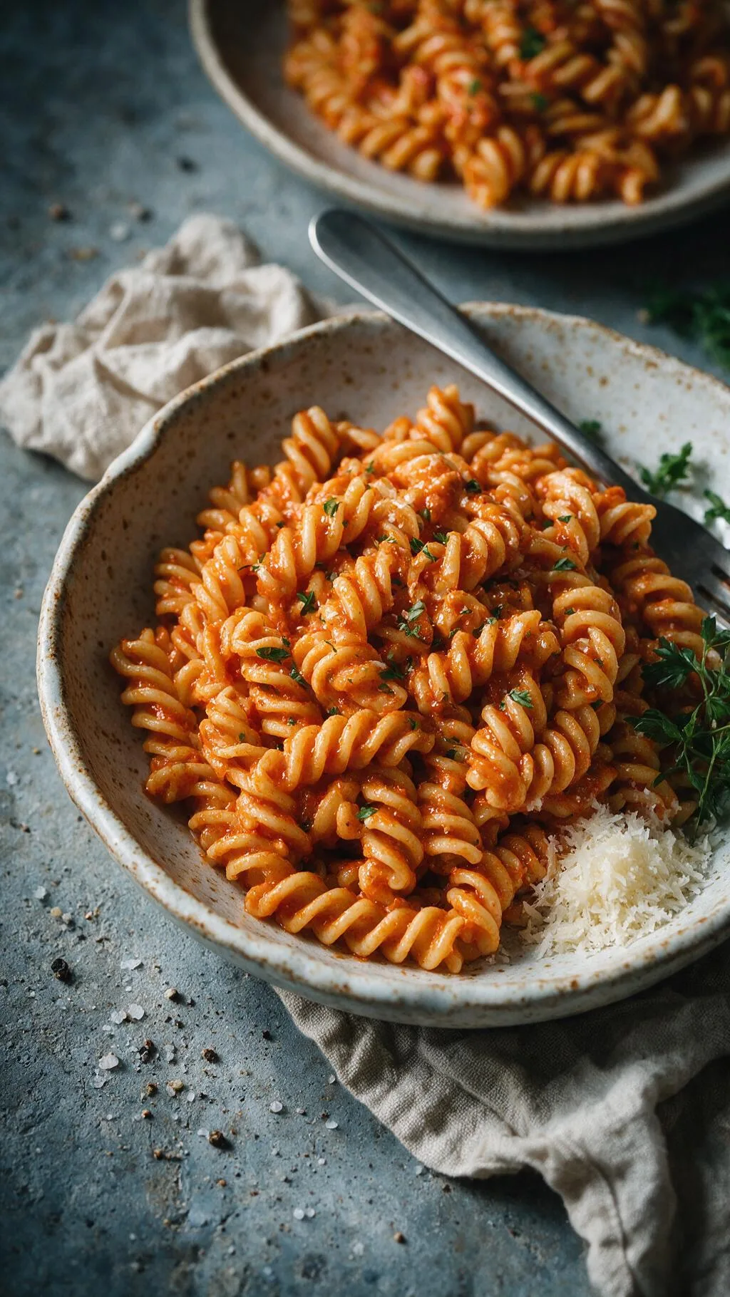 Fusilli mit Paprika-Pesto