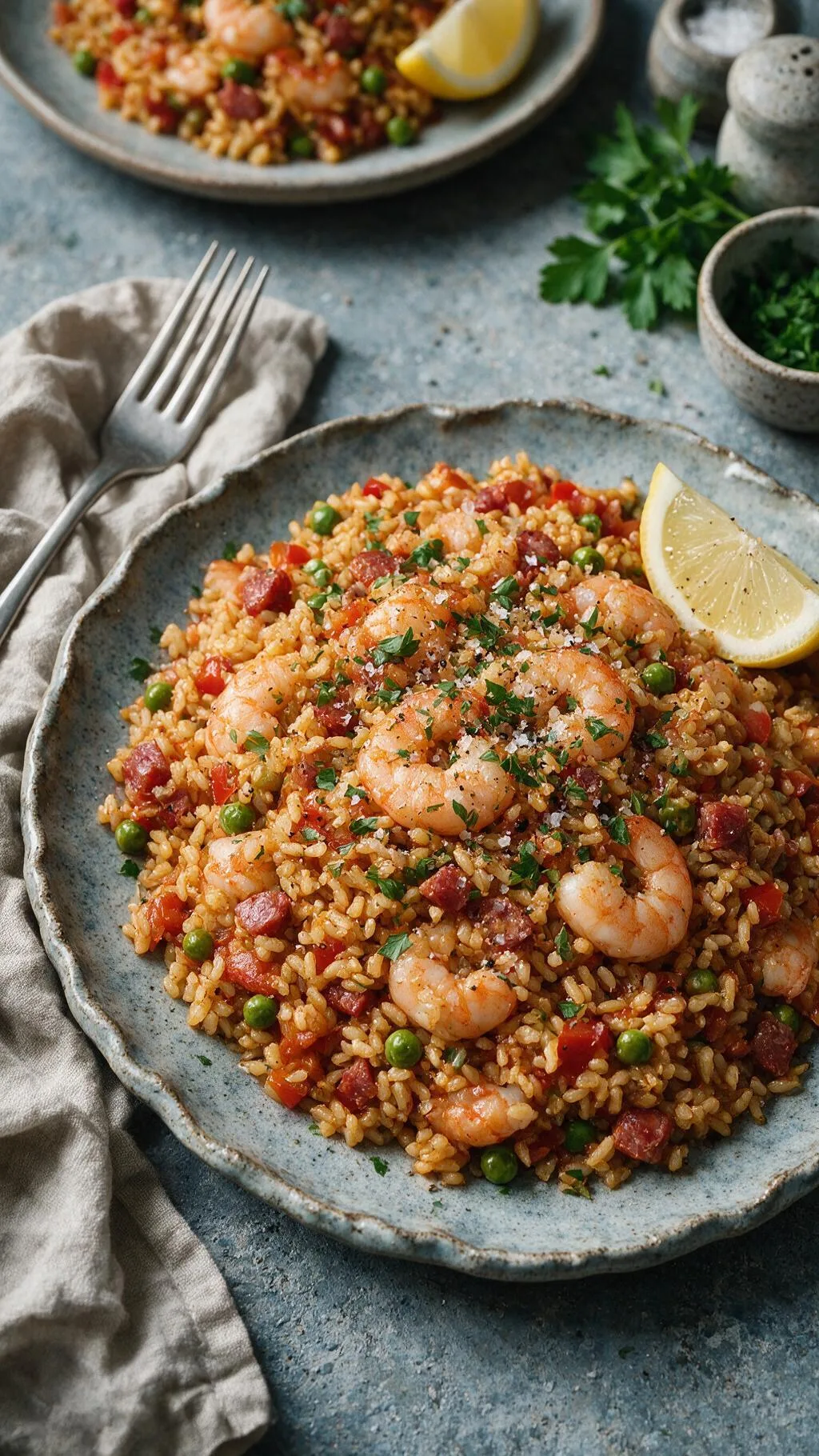 Garnelen-Chorizo-Paella