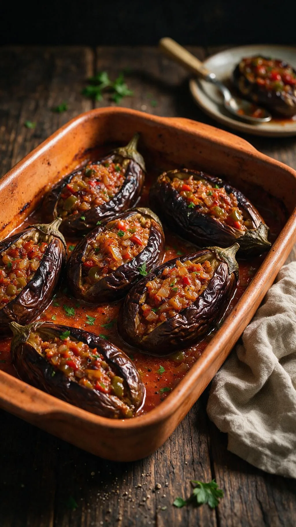 Gefüllte Aubergine