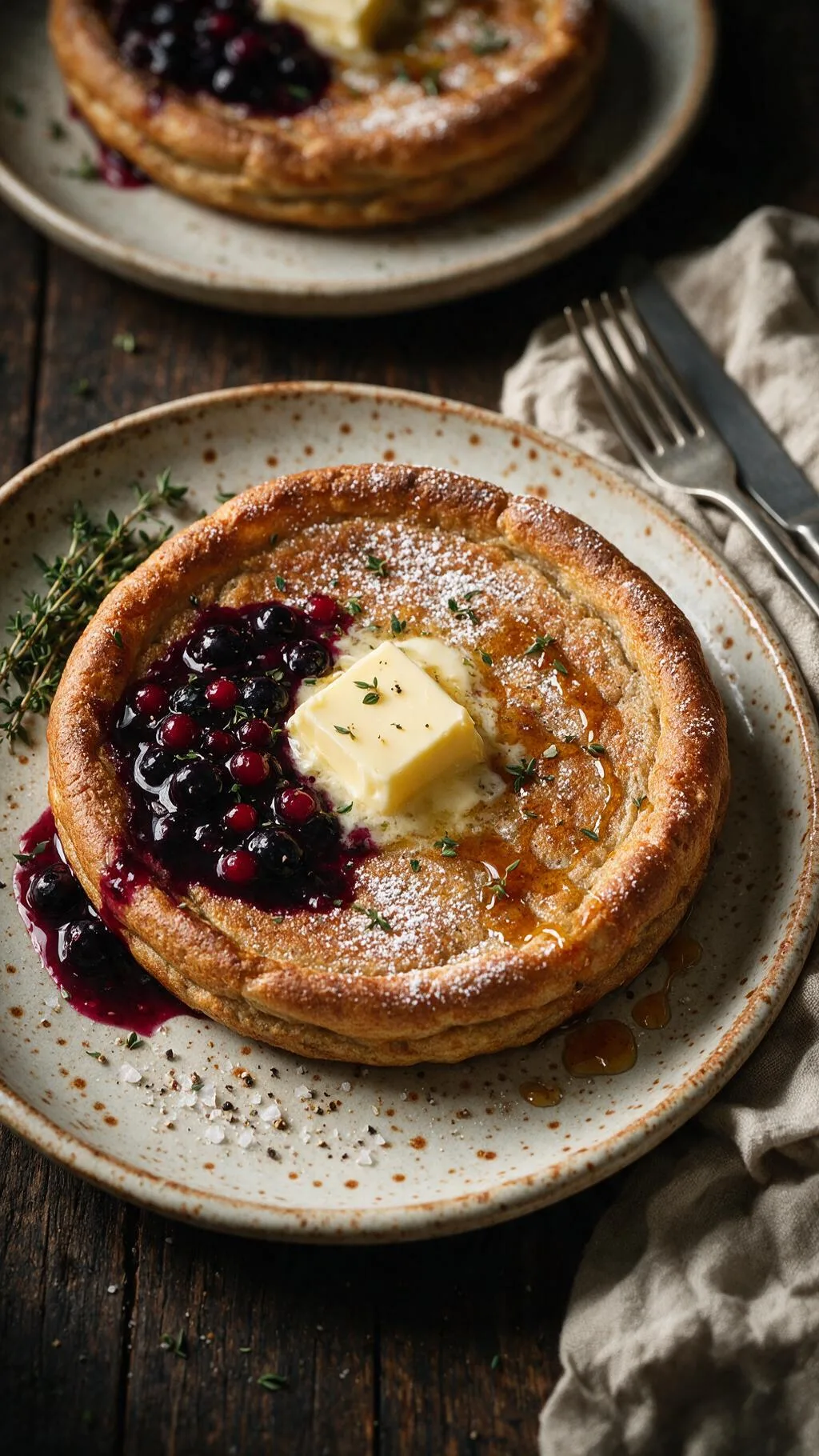 Gebackener Buchweizenpfannkuchen