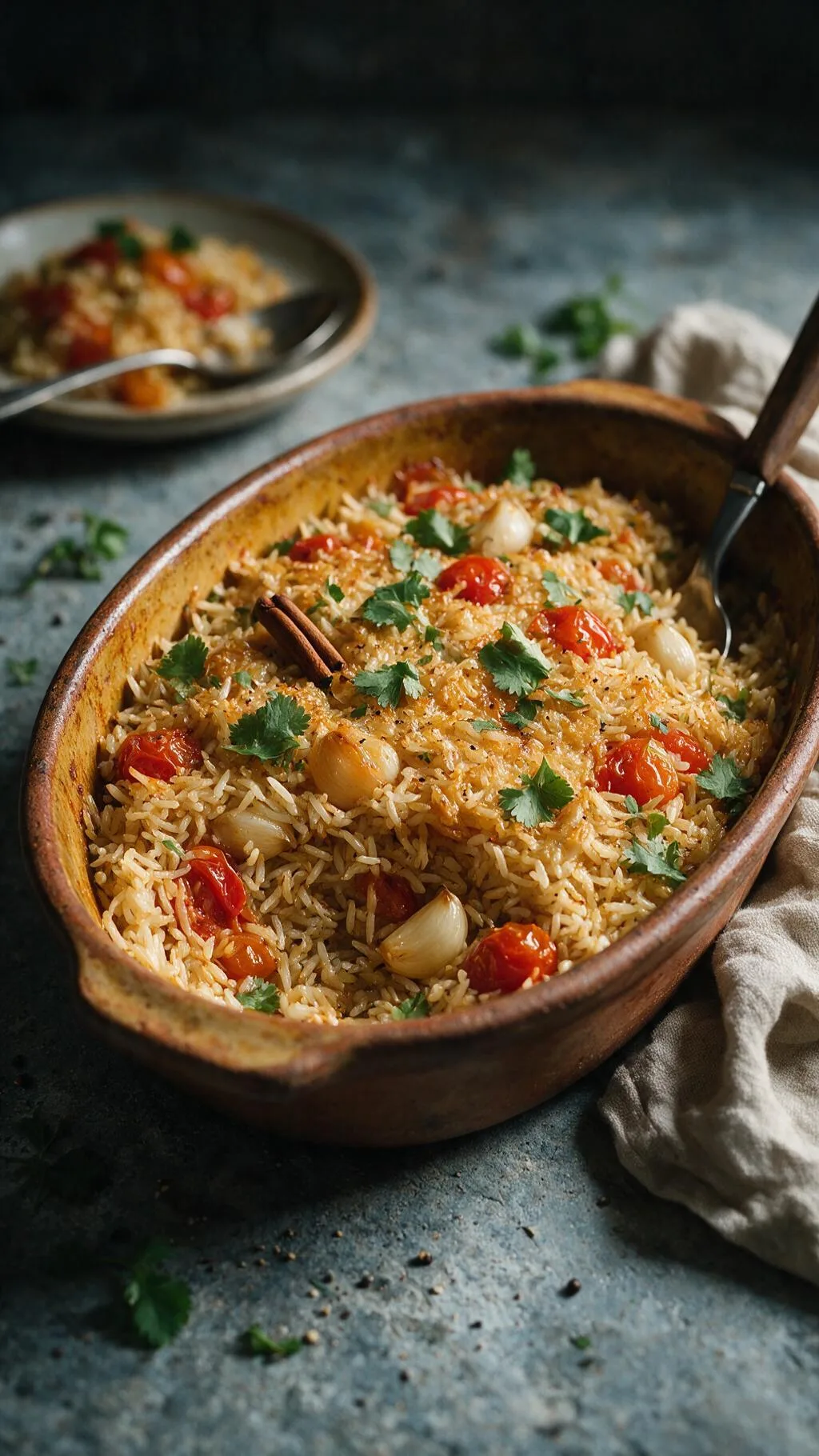 Ofenreis mit confierten Tomaten