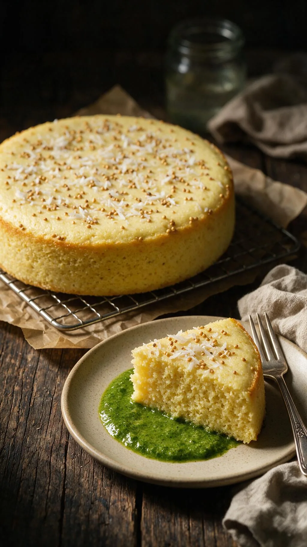 Gedämpfter Kichererbsenkuchen