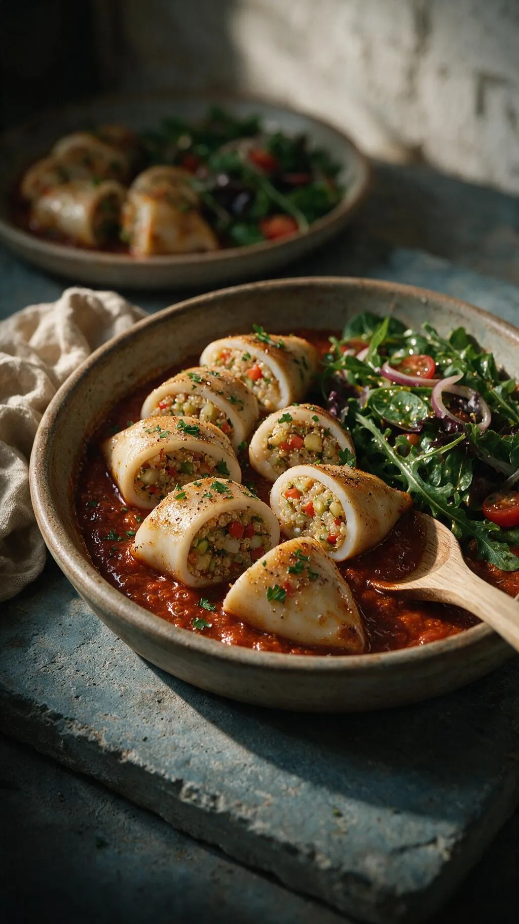 Gefüllte Calamari mit Quinoa